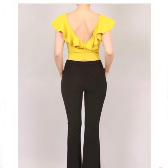 Patsy Yellow Ruffle Top​ - Picture 2 of 3